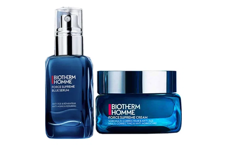 Мужской набор средств по уходу за кожей Blue Diamond Retinol Pro Xylane, сыворотка 60 мл и крем для лица 50 мл, BIOTHERM — фото 2