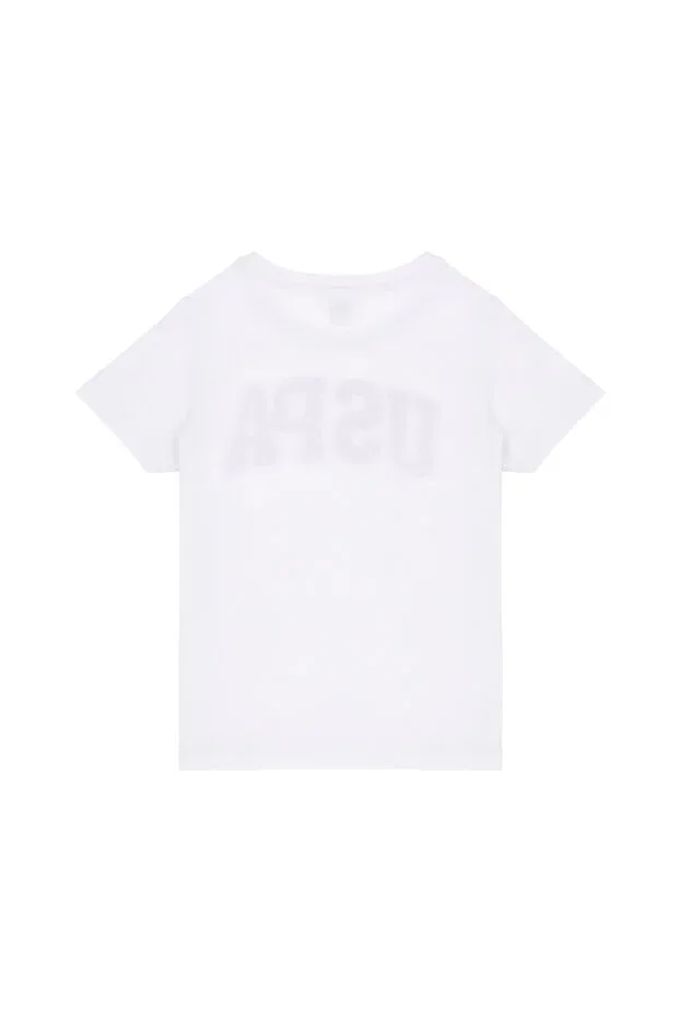 Детская футболка для девочек хлопковая U.S. Polo Assn., White — фото 3