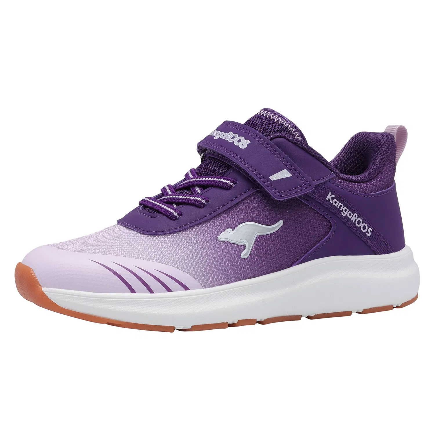 Детские спортивные кроссовки с липучкой KangaROOS, Acai/Orchid