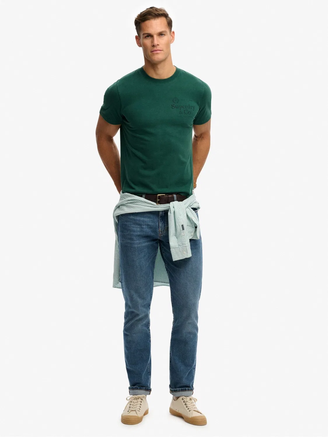 Футболка Relaxed Fit, Company Superdry, зеленый — фото 4