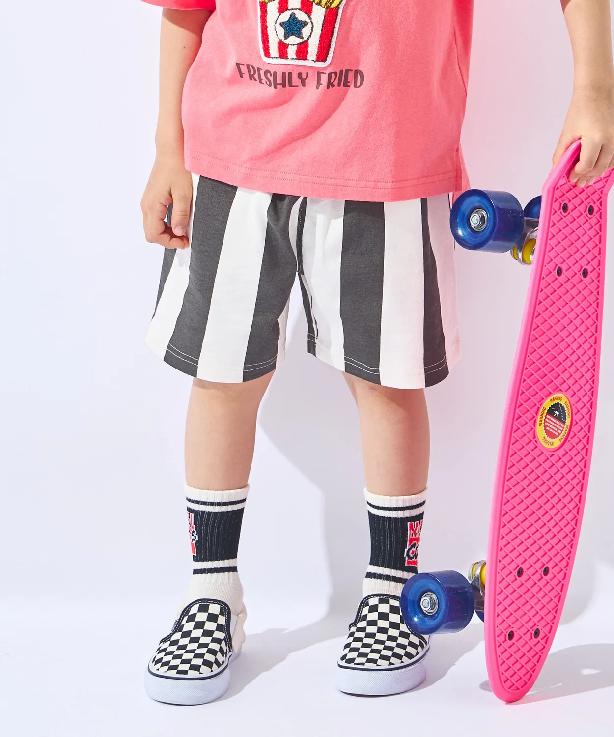 Детские шорты с принтом, модель All Over Print, ever closet, Black