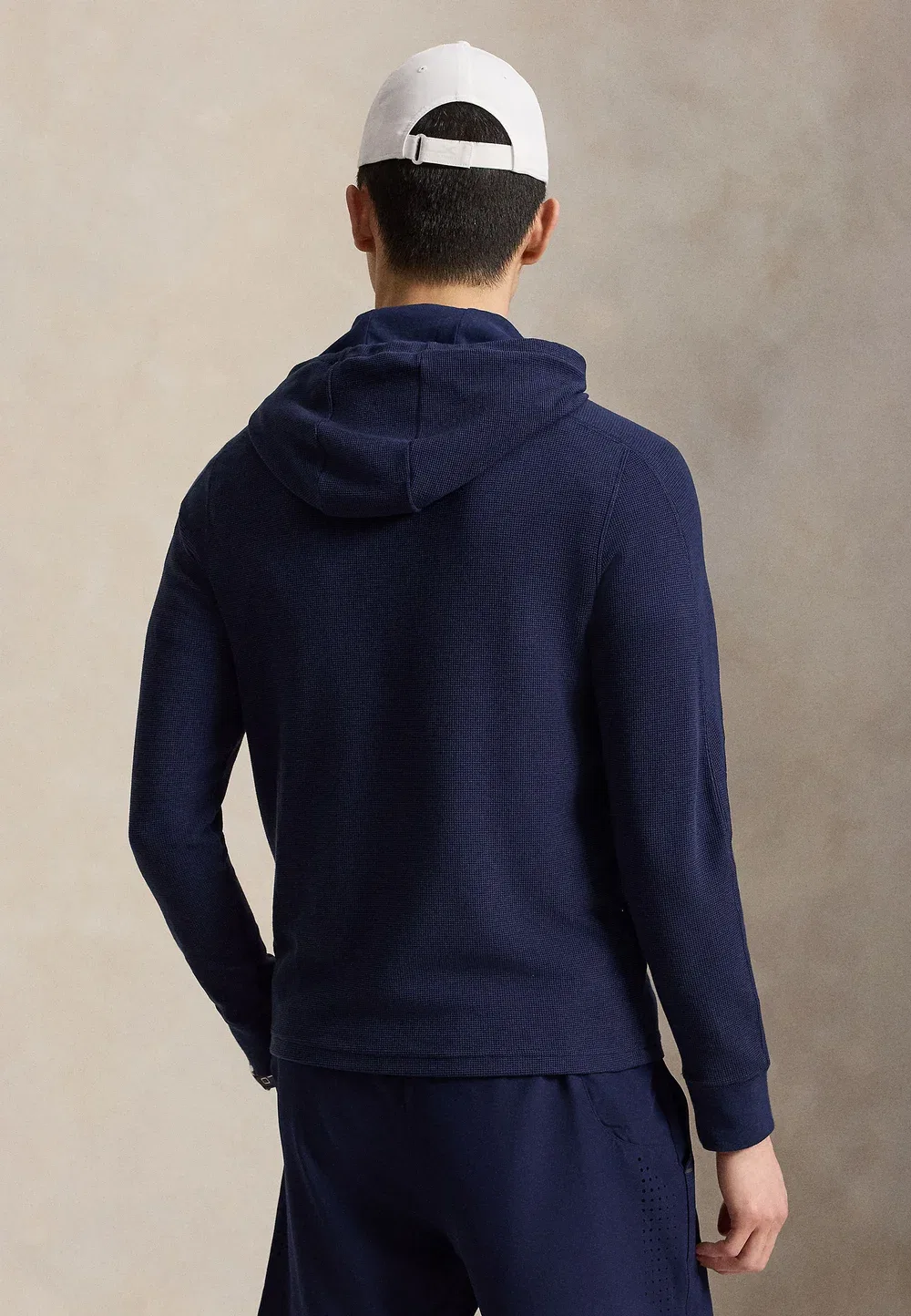 Толстовка с вафельной вязкой - худи Polo Ralph Lauren, Refined Navy — фото 3