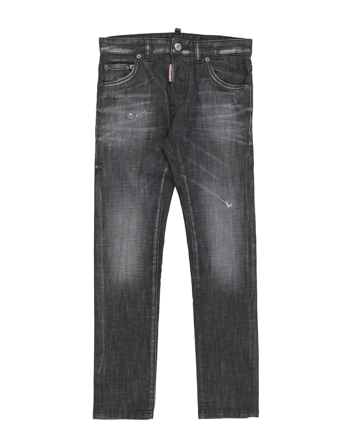 Джинсы с потертостями Dsquared2, черный