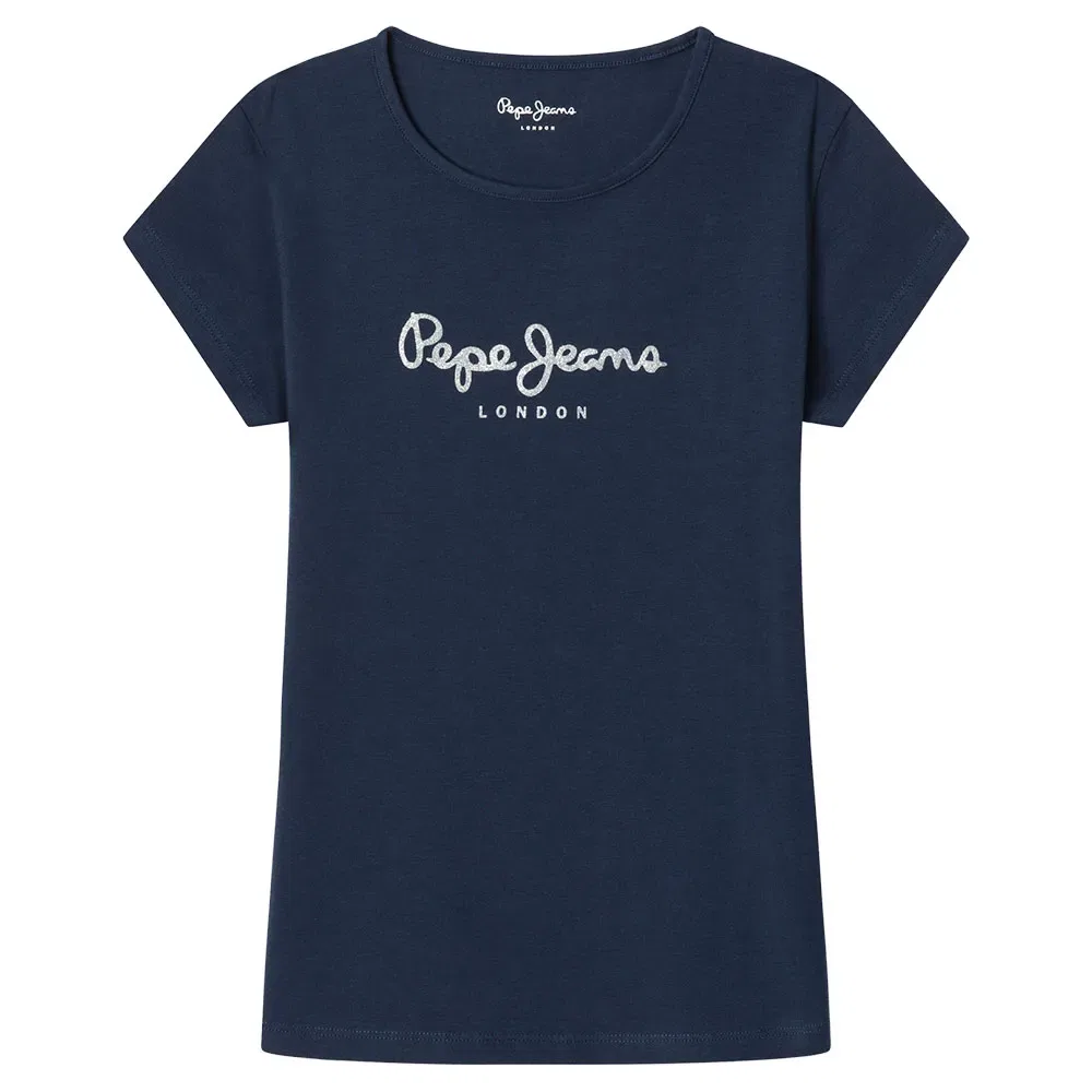 Футболка с коротким рукавом Hana Glitter Pepe Jeans, синий