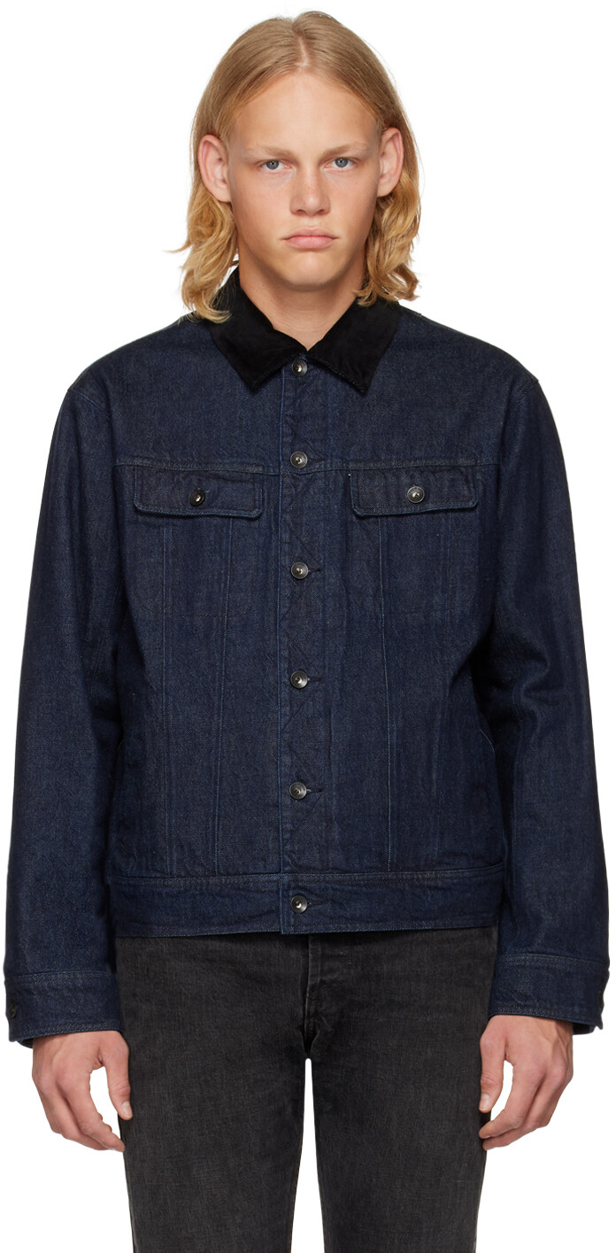 

Джинсовая куртка цвета индиго Eli rag & bone, Черный, Джинсовая куртка цвета индиго Eli rag & bone