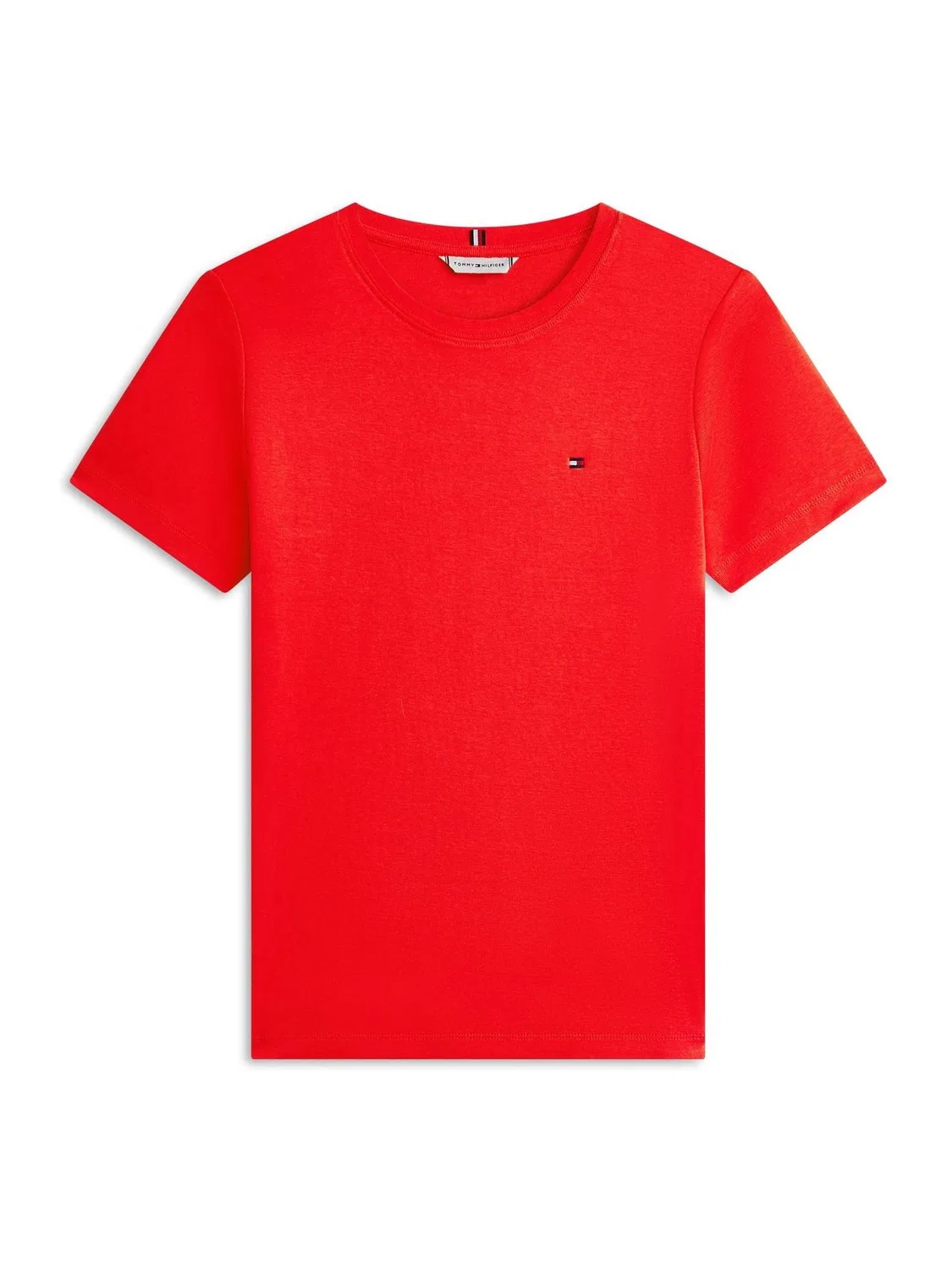 Футболка с круглым вырезом, хлопок Tommy Hilfiger, ярко-красный