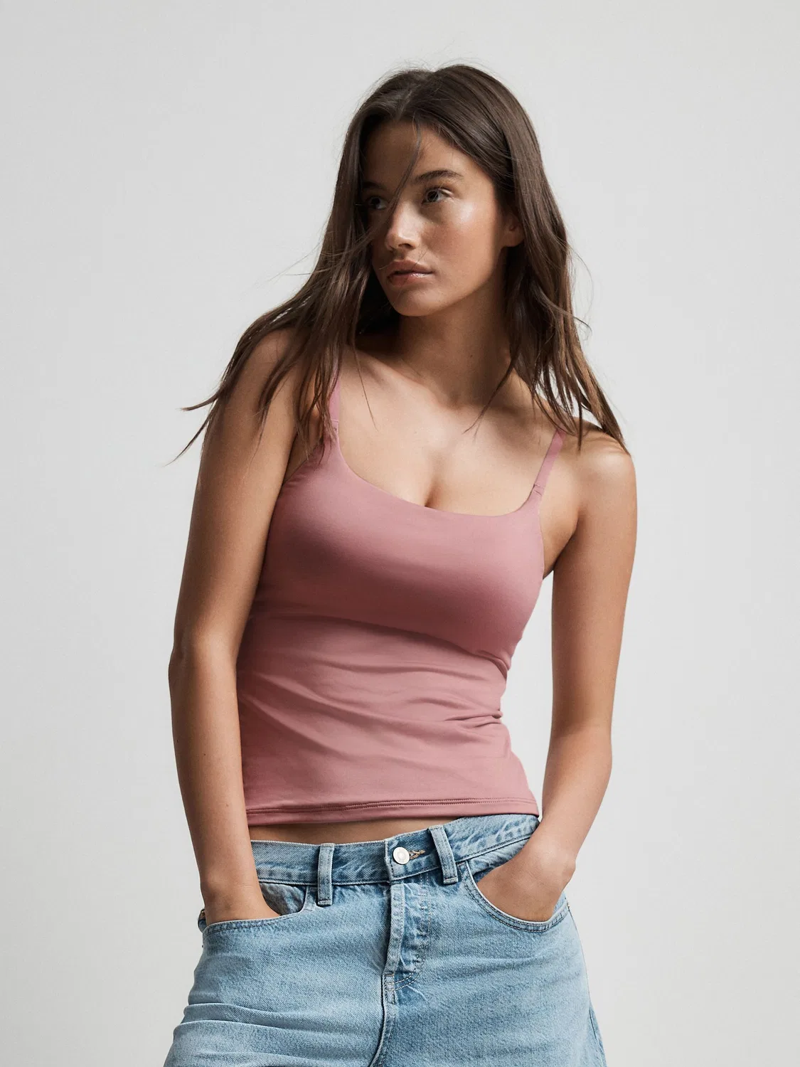 Топ-камея с поддержкой, Micro Cami Bra Top Next, розовый