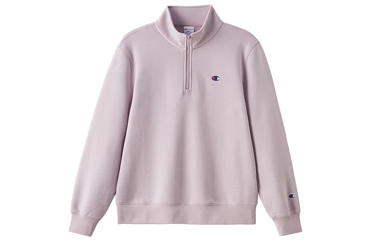 Детская толстовка с полугольфом утепленный Champion, Dusty Purple Gray