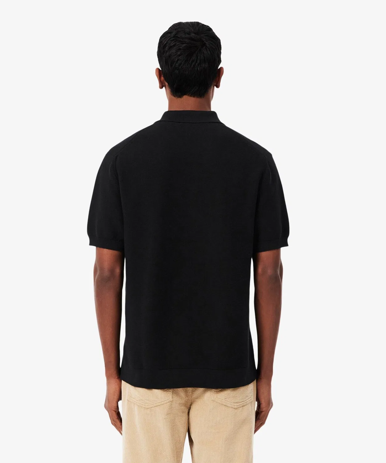 Мужская классическая поло из высококачественного трикотажа LACOSTE, Off White — фото 4