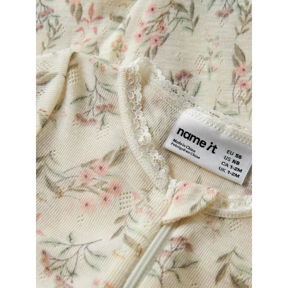 Детская пижама для девочек с длинным рукавом Needle Name it, Beige — фото 3