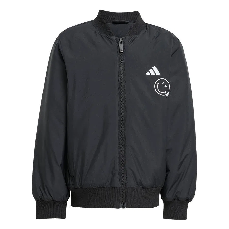 Детская куртка с принтом Smiley LK SMI JACKET JL8839 adidas, Черный
