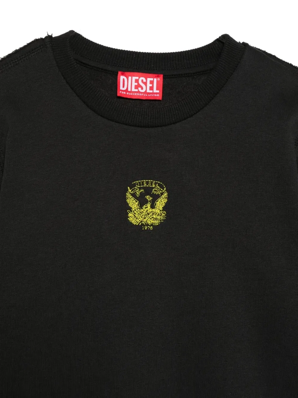 Свитшот с орлиным принтом Sfilt Diesel Kids, черный — фото 3