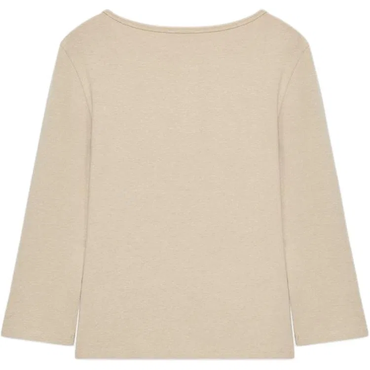 Женская футболка с воротником-стойкой Beige ZARA — фото 3