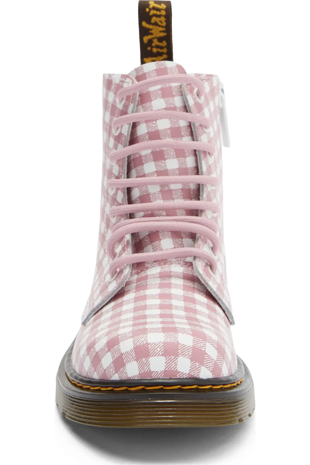 Детские ботинки Dr. Martens 1460 в клетку, White Dusty Rose — фото 4