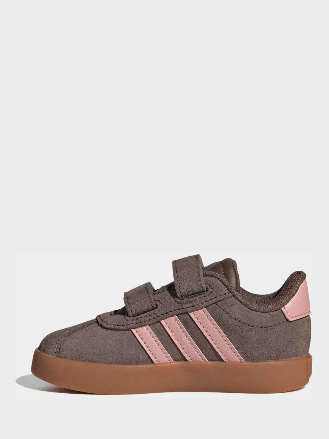 Кроссовки детские adidas VL Court 3.0, коричневый/розовый — фото 2