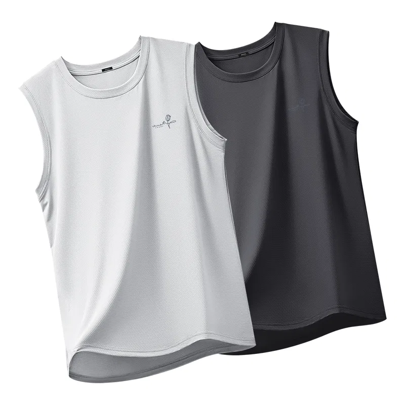 Детская майка-борцовка с принтом MINISO, Light Gray + Dark Gray