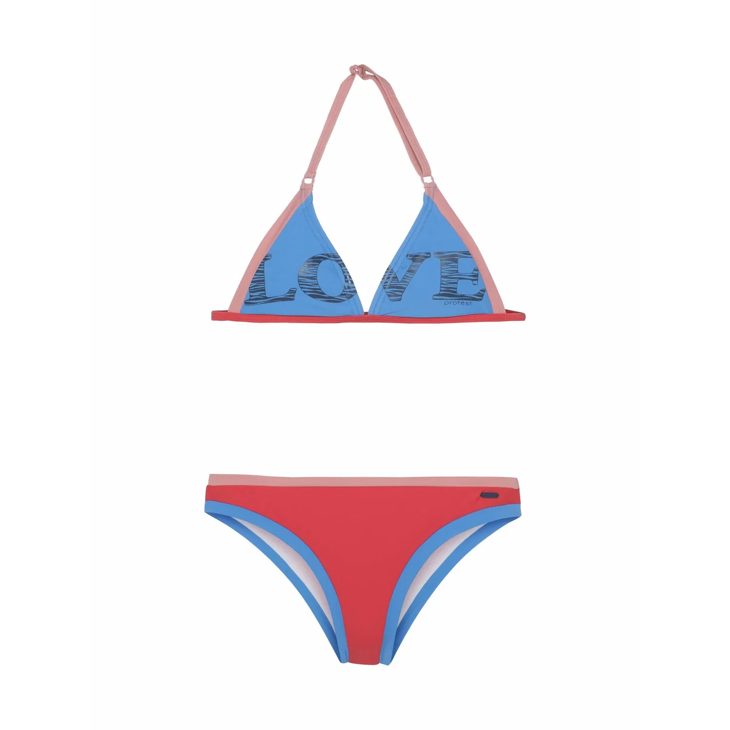 Детский раздельный купальник-бикини с принтом LOVE Protest Prtvera, Rot Tomatenrot Himbeerrosa