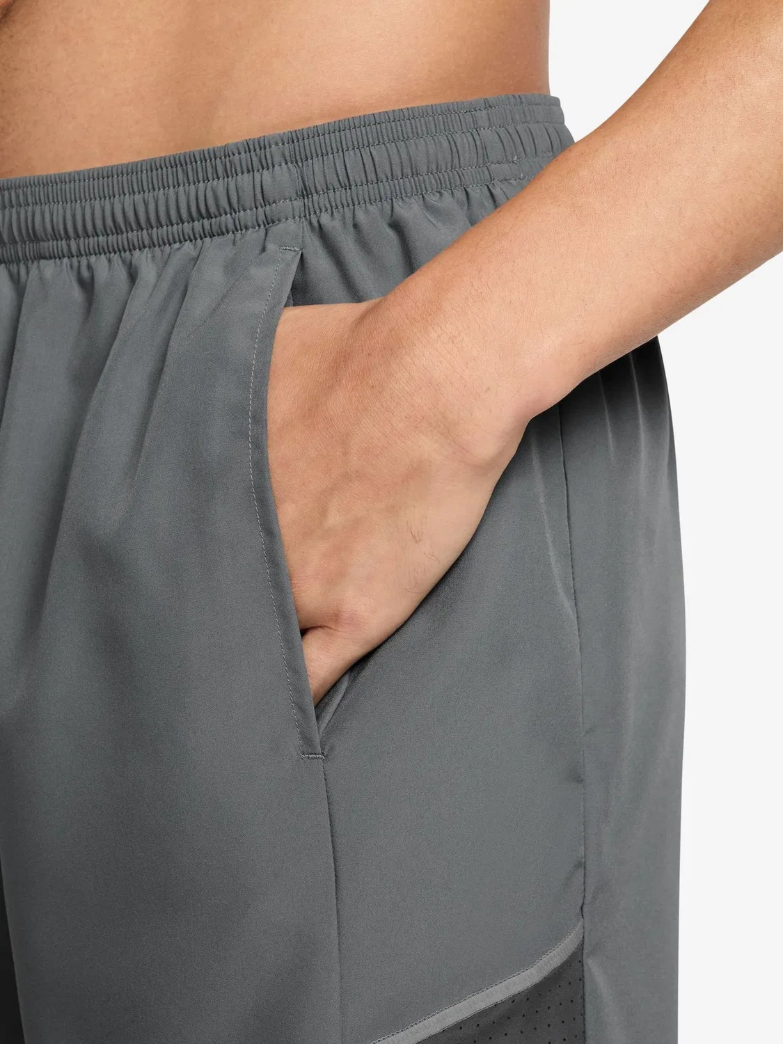 Шорты беговые Miler Dri-FIT Nike, дымчато-серый — фото 4