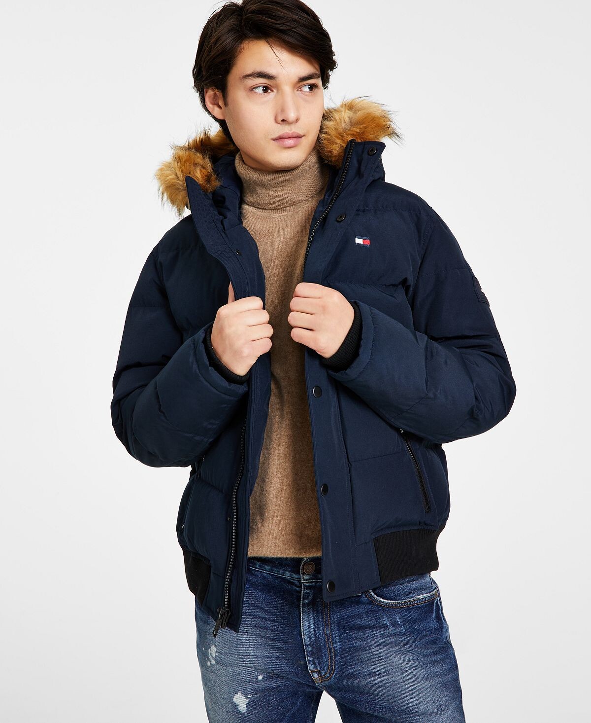

Короткое пальто для снорклинга, созданное для macy's Tommy Hilfiger, синий