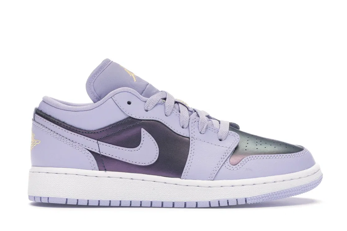 Детские кроссовки Lifestyle с принтом Jordan 1 Low Jordan Oxygen Purple / Oxygen Purple-Monsoon Blue-Melon Tint-White