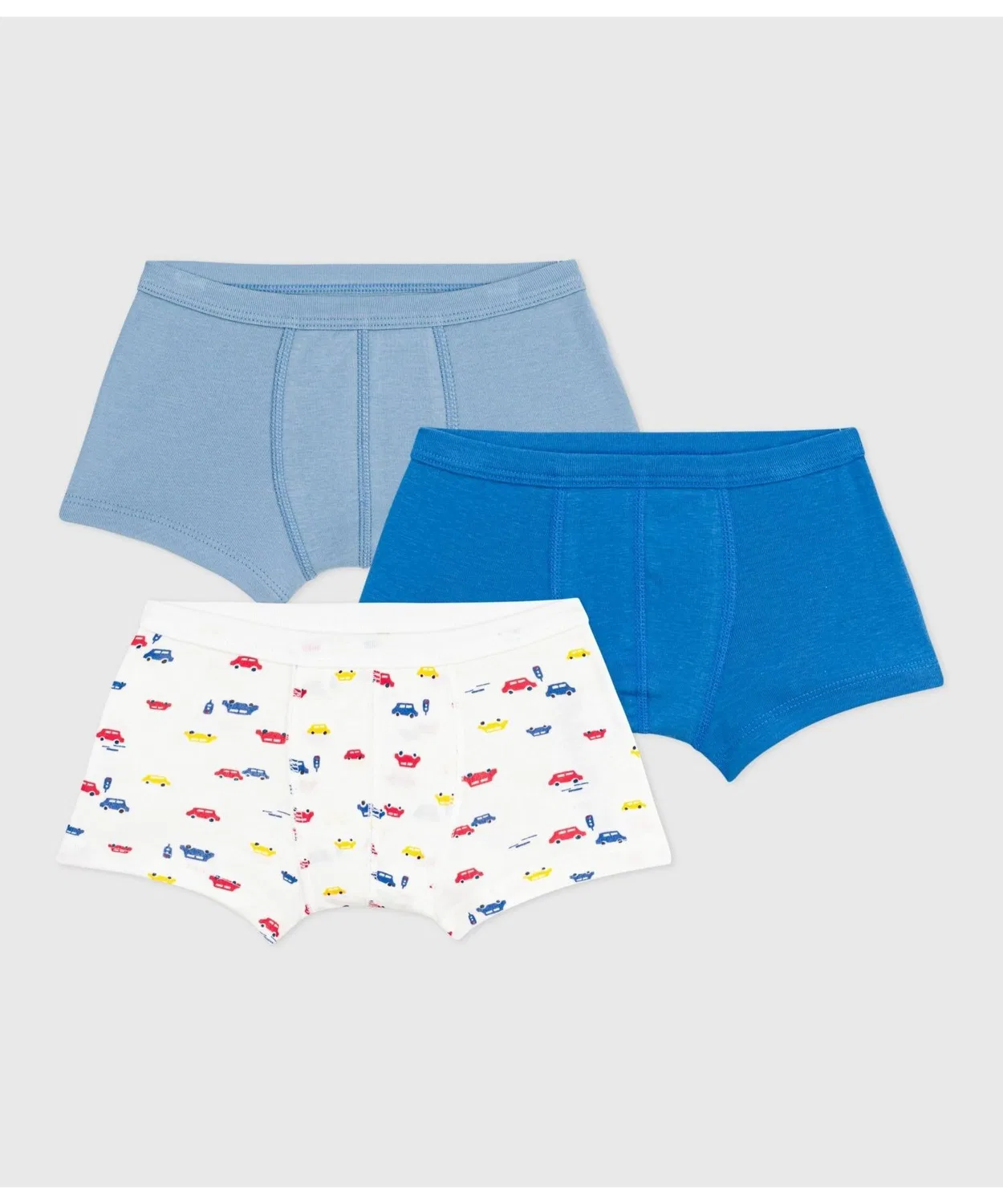 Детские трусы-боксеры для мальчиков, набор из 3 штук, с принтом PETIT BATEAU, Multicolor