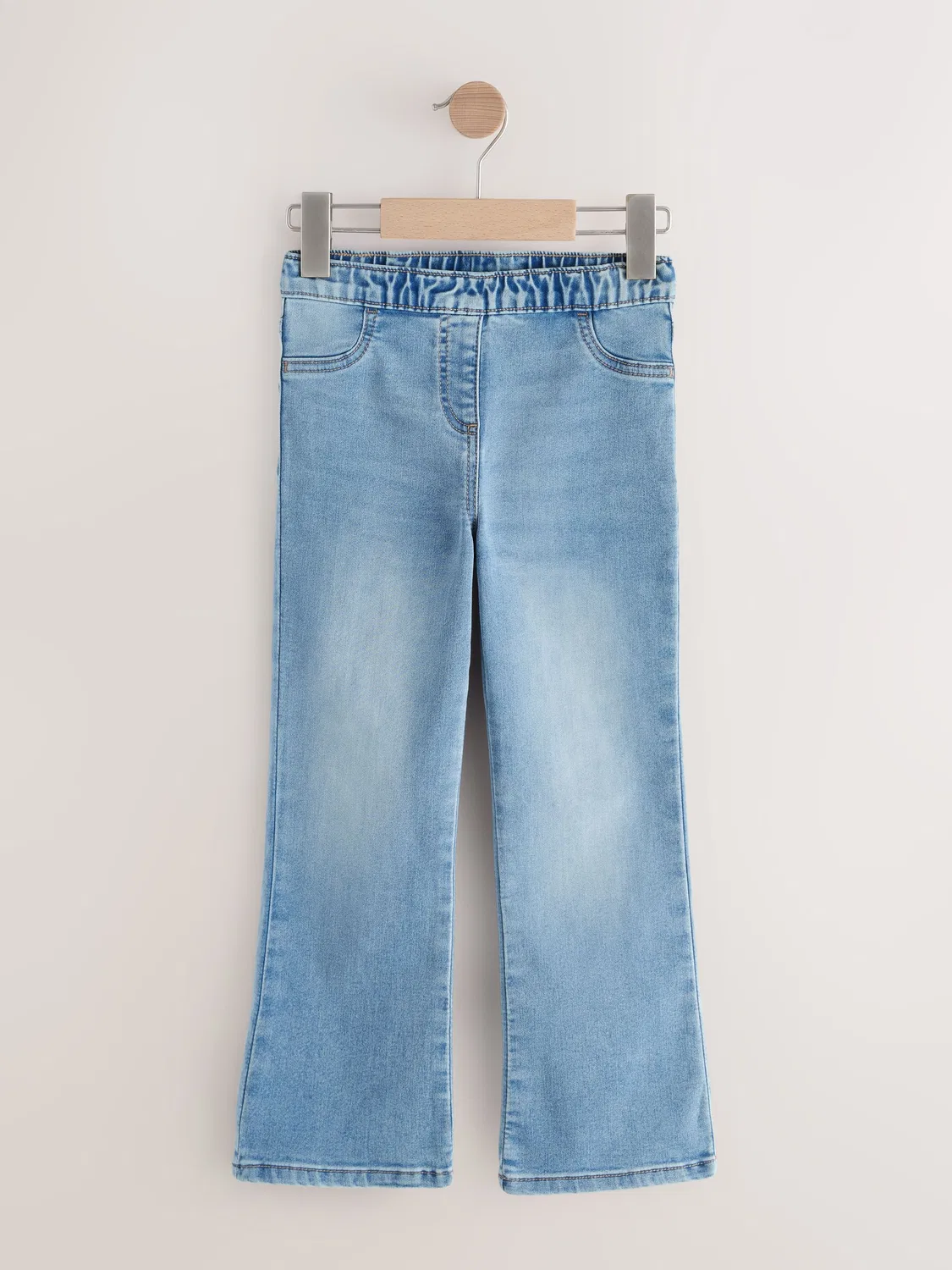 Джинсы клеш Light Blue Pullon Next, голубой