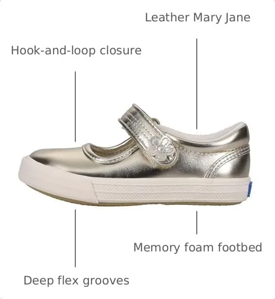 Детские кеды для девочек Ella Mary Jane Keds, Champagne — фото 3