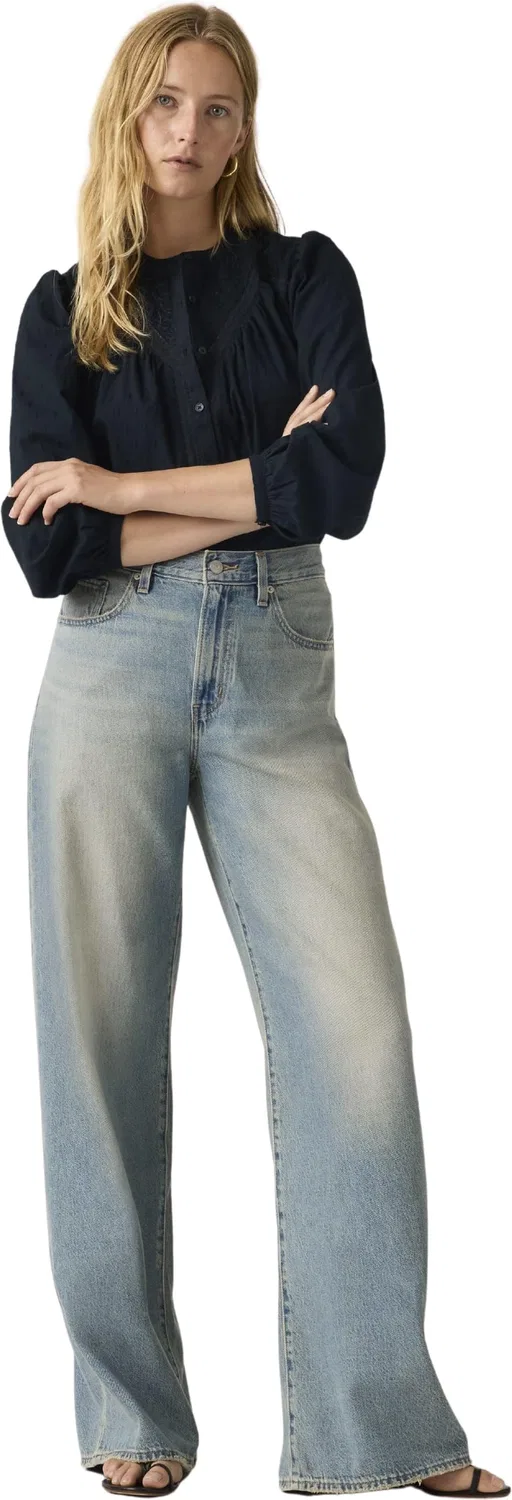 Женские джинсы свободного кроя Straight Mid Rise Baggy Fit Levi's, Gamble Time - Medium Wash — фото 3