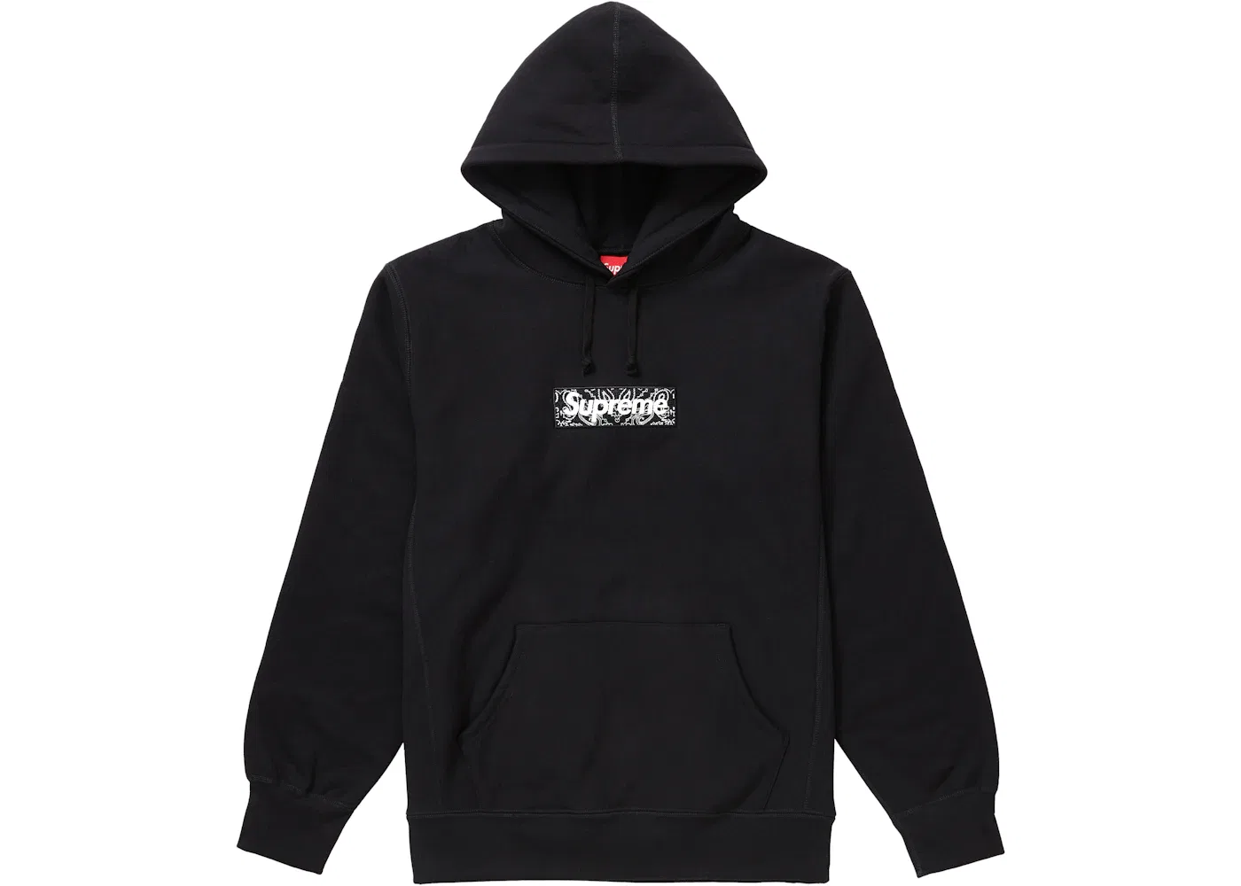 Мужской худи с принтом Supreme Bandana Box Logo, Black