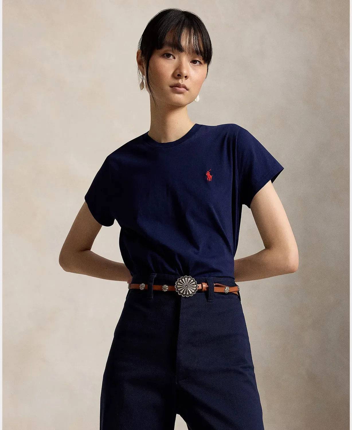 Женская футболка с коротким рукавом Polo Ralph Lauren, Azul Marino
