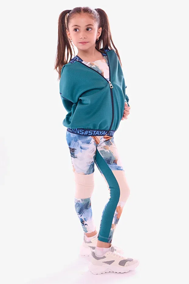 Детская толстовка на молнии с капюшоном оверсайз Swiftie sweatshirt Colorinas, Green