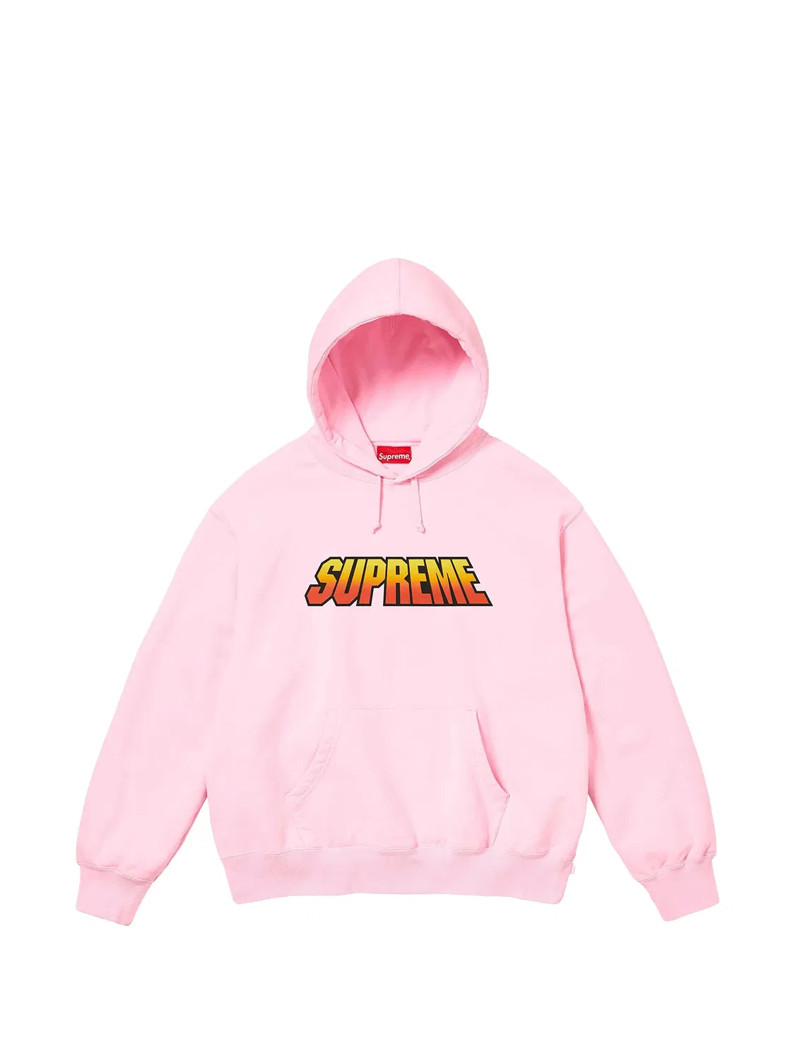 Худи с эффектом градиента и логотипом Supreme, розовый