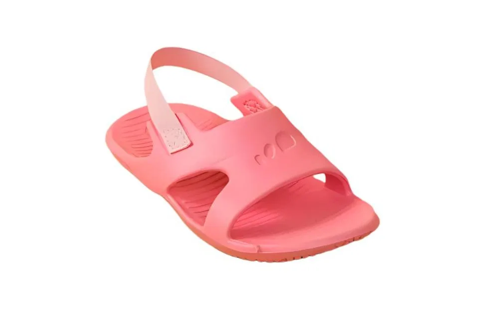 Детские туфли для малышей нескользящие легкие с закрытым носком DECATHLON, Lychee Pink/Mantis Light Light Coral — фото 4