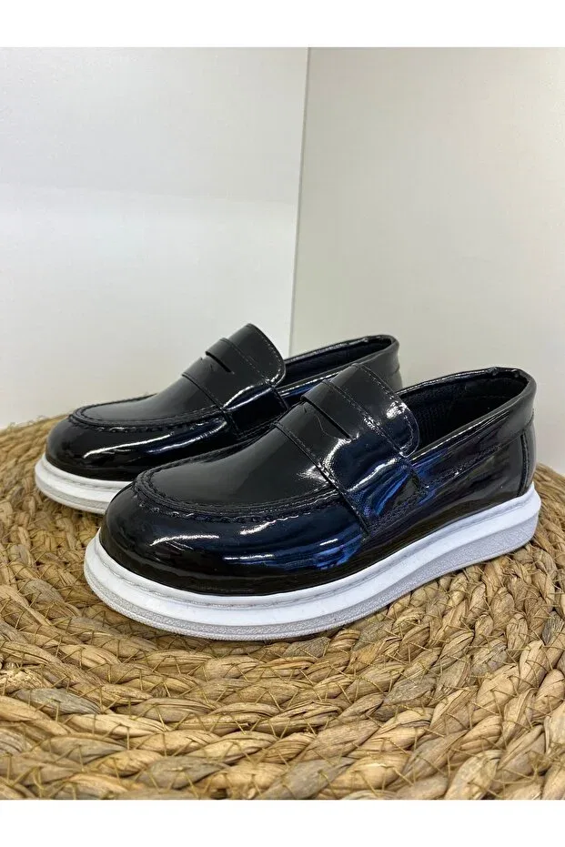 Детские туфли для мальчиков лакированные Maxxi, Patent Leather Black — фото 4