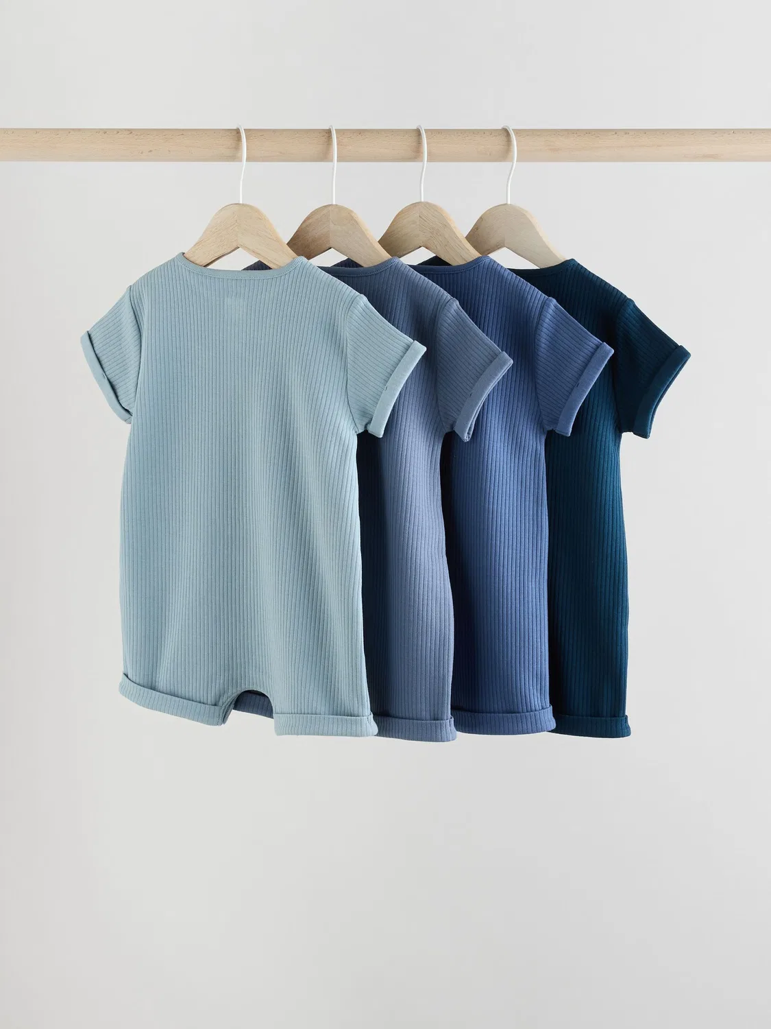 Ромперы 4 шт. Blue Grandad Button Neck Next, синий — фото 2