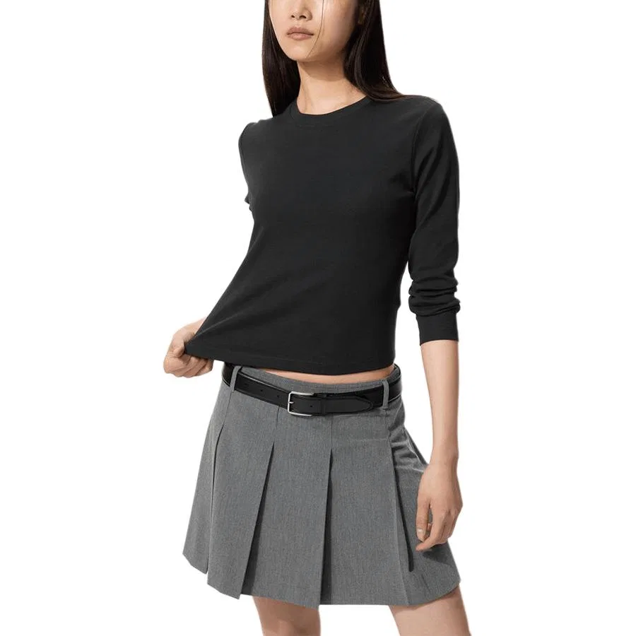 Футболка женская с круглым вырезом UNIQLO, Black