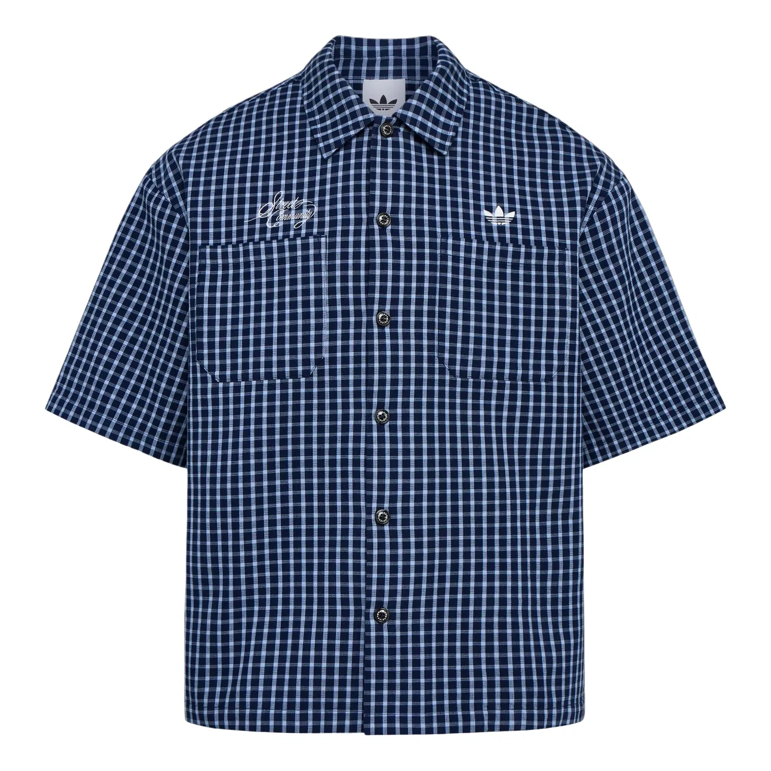 Мужская рубашка OG Shirt Asia Sizing 'Night Indigo Clear Sky' adidas, Night Indigo / Clear Sky