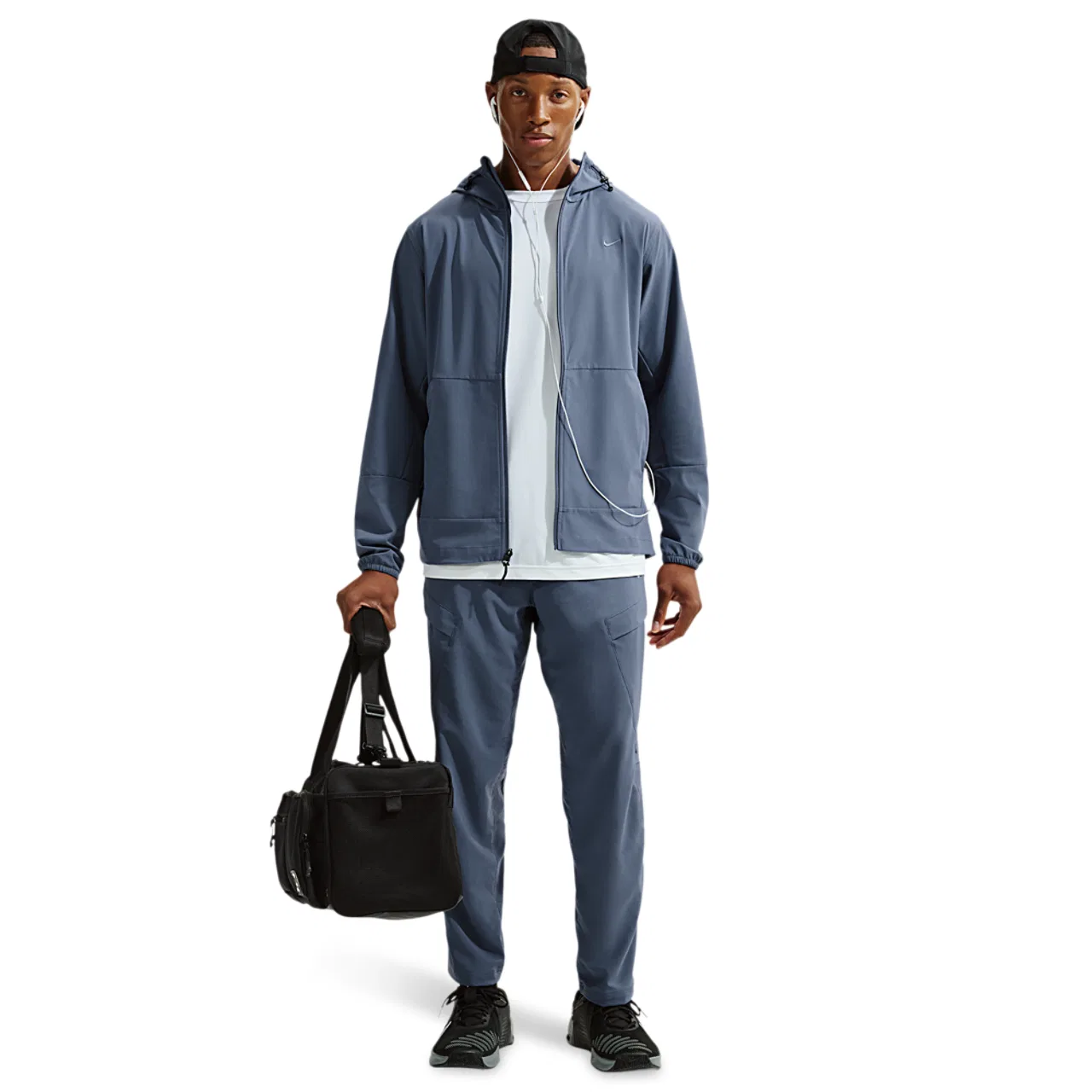 Мужские карго-брюки Dri-FIT Unlimited Alt Nike, цвет Black/Diffused Blue/Diffused Blue — фото 3