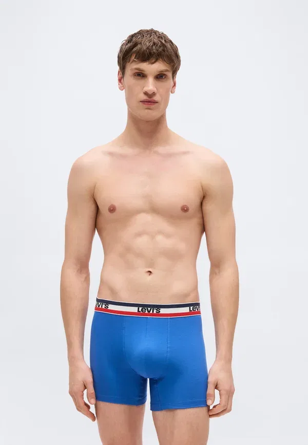 Мужские трусы-боксеры с повторяющимся логотипом, комплект из 6 штук Levi'S, черный/красный/синий — фото 4