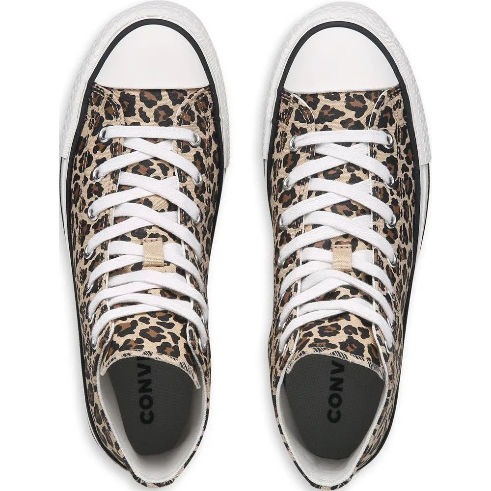 Детские высокие кеды Chuck Taylor All Star Lift Converse, Leopard Print — фото 4