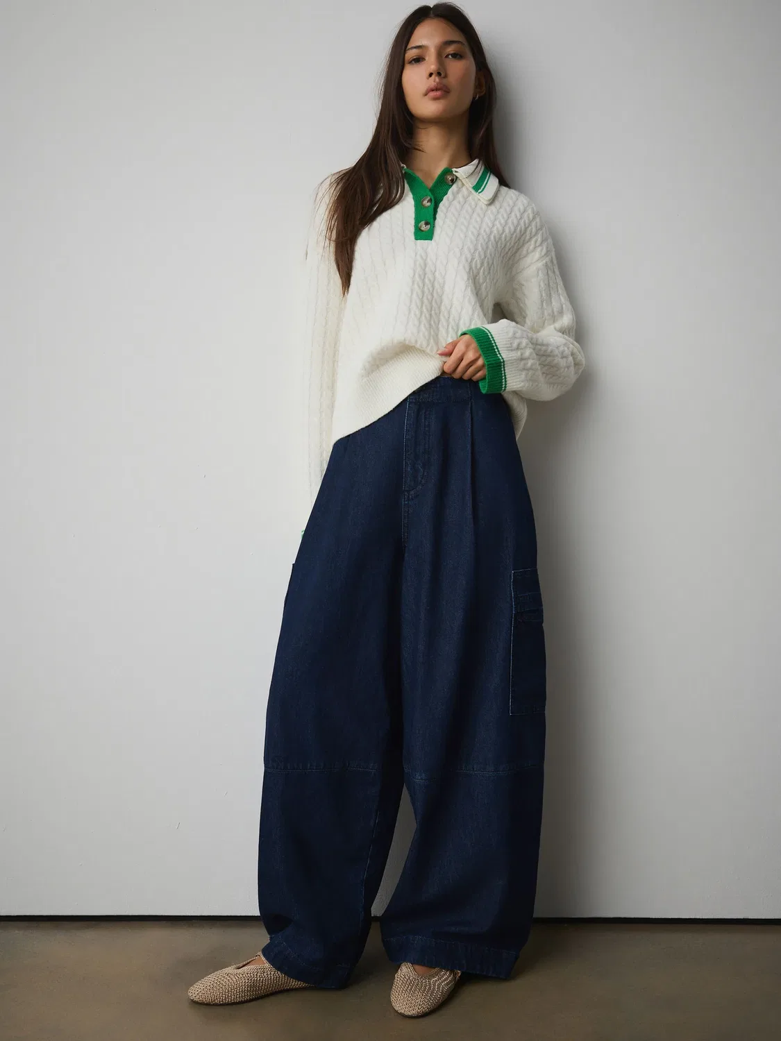 Джинсы карго баллон, Indigo Blue Next