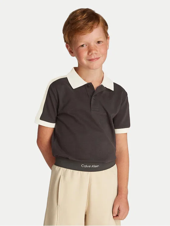 Поло regular fit Calvin Klein Jeans, черный