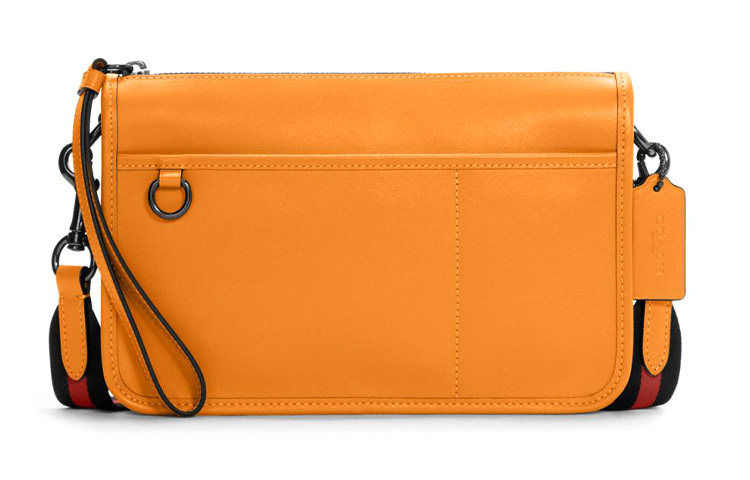 

COACH Наследственная овчинная наплечная сумка, кросс-боди средний унисекс кремовый конфетно-оранжевый