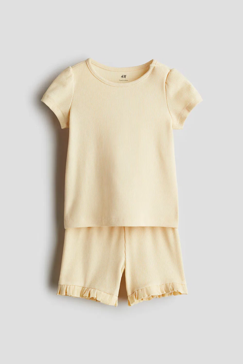 Комплект из двух предметов из ребристого хлопка H&M, Hellgelb