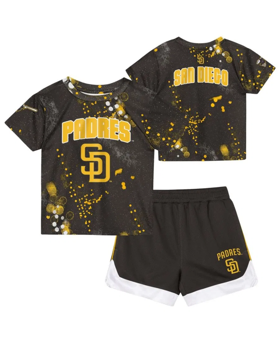 Комплект из футболки и шорт San Diego Padres Pinch Hitter Outerstuff, Brown