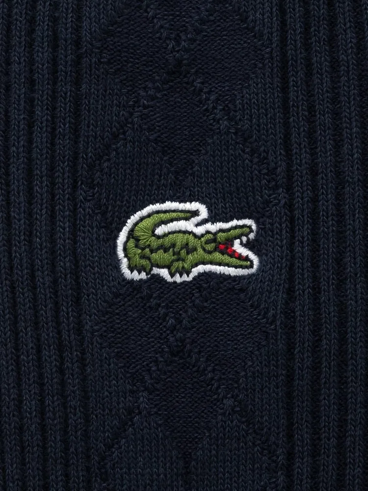 Носки мужские с узором агайл LACOSTE, Navy — фото 2