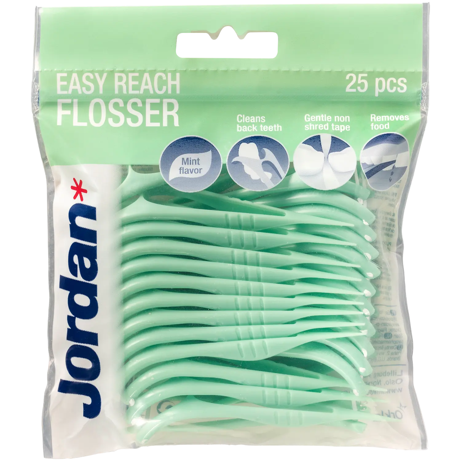 

Jordan Easy Reach Flosser зубная щетка для зубов, 25 шт/1 упаковка