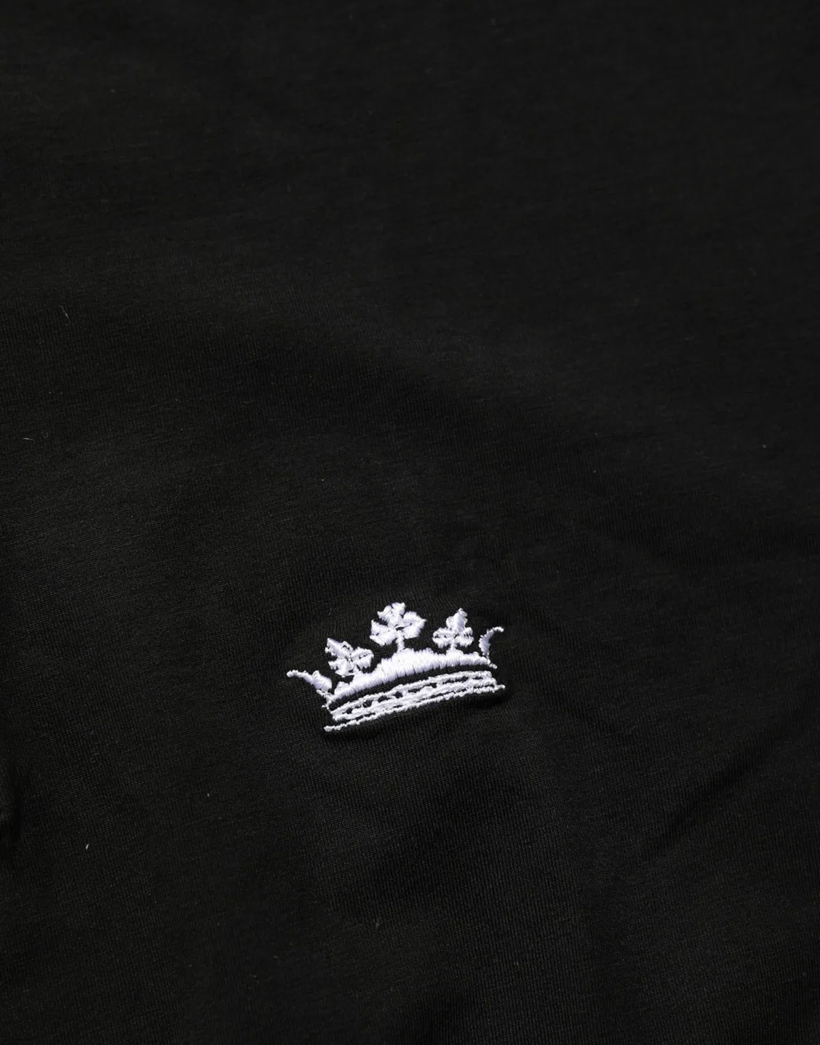 Мужская футболка хенли с коротким рукавом и логотипом короны Black Crown Dolce & Gabbana, Black
