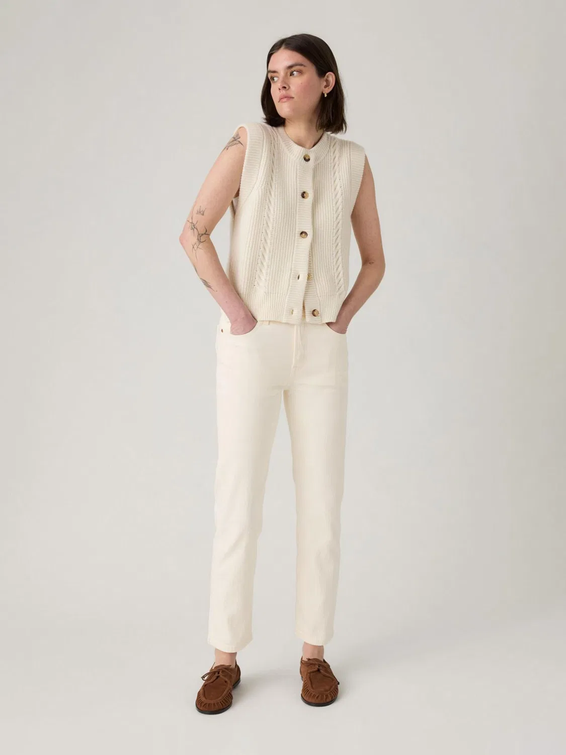 Укороченные джинсы Levi's Surprise Guest Cream 501