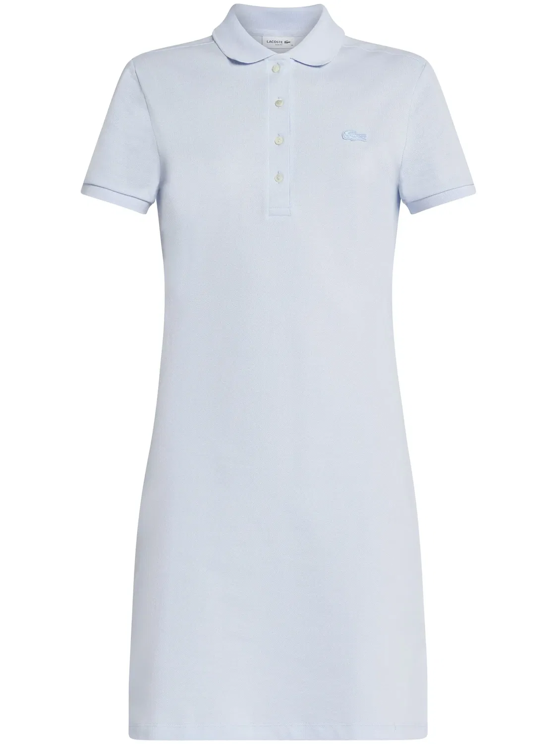 Поло-платье с логотипом из хлопка Lacoste, синий